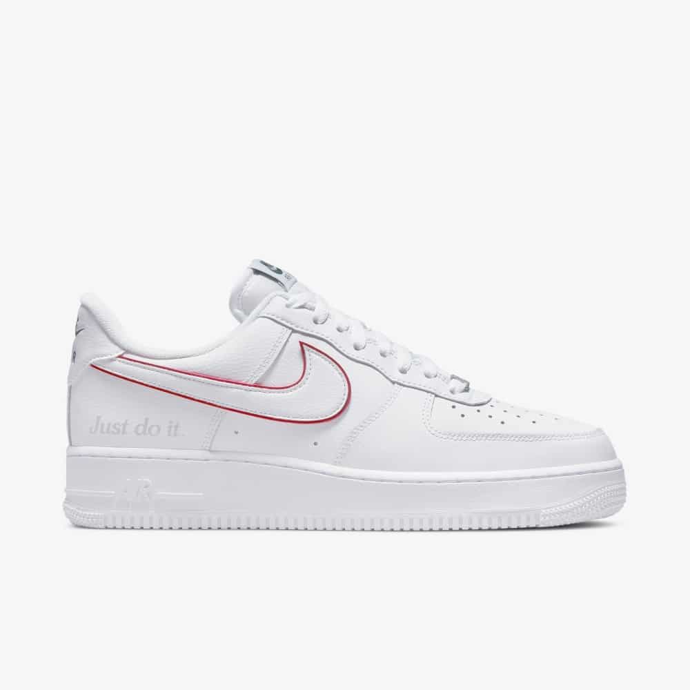 just do it white air force ones